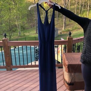 Navy blue maxi dress, size M